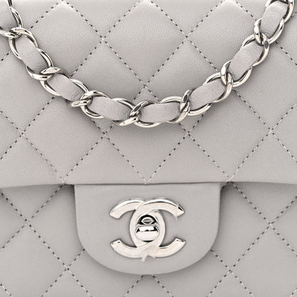 Chanel Lambskin Quilted Mini Rectangular Flap Grey 8 of 10