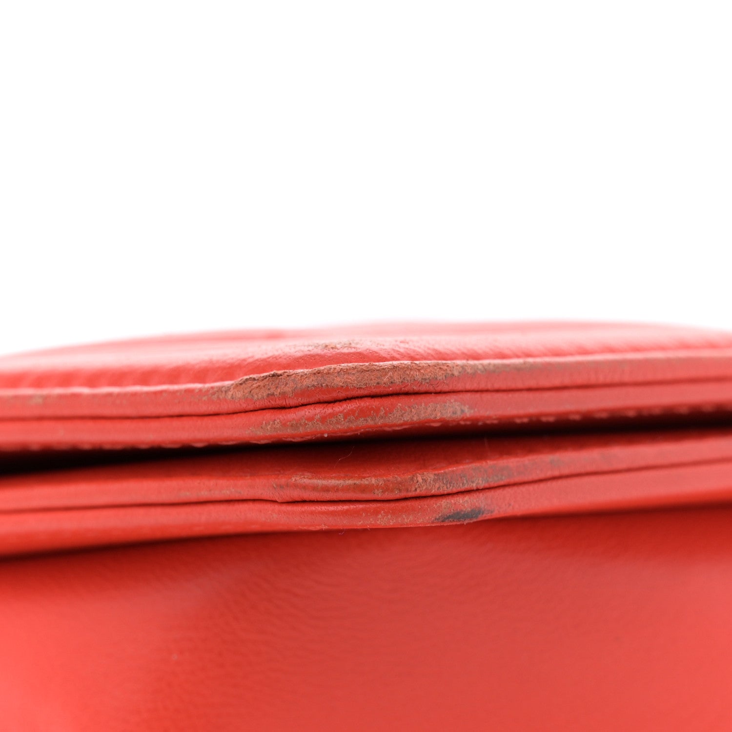 Chanel Wrinkled Lambskin Chevron Quilted Medium Boy Flap Orange 13 of 13