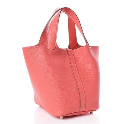 Hermes Taurillon Clemence Picotin Lock 18 PM Rose Jaipur 3 of 8