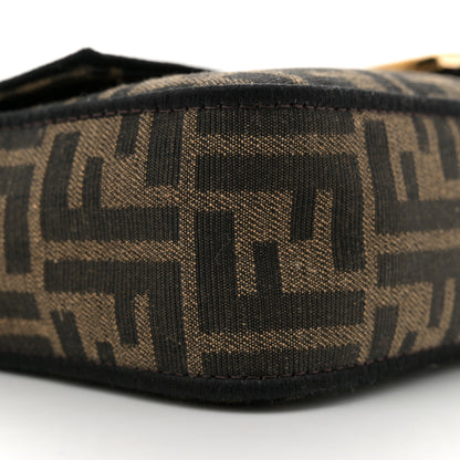 Fendi Fabric Jacquard FF 1974 Medium Baguette Tobacco Moro Black 9 of 11