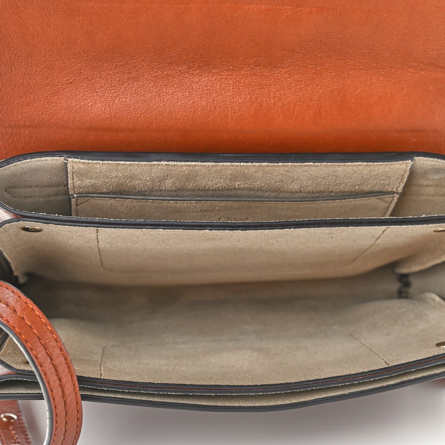 Suede Calfskin Small Faye Shoulder Bag Tobacco