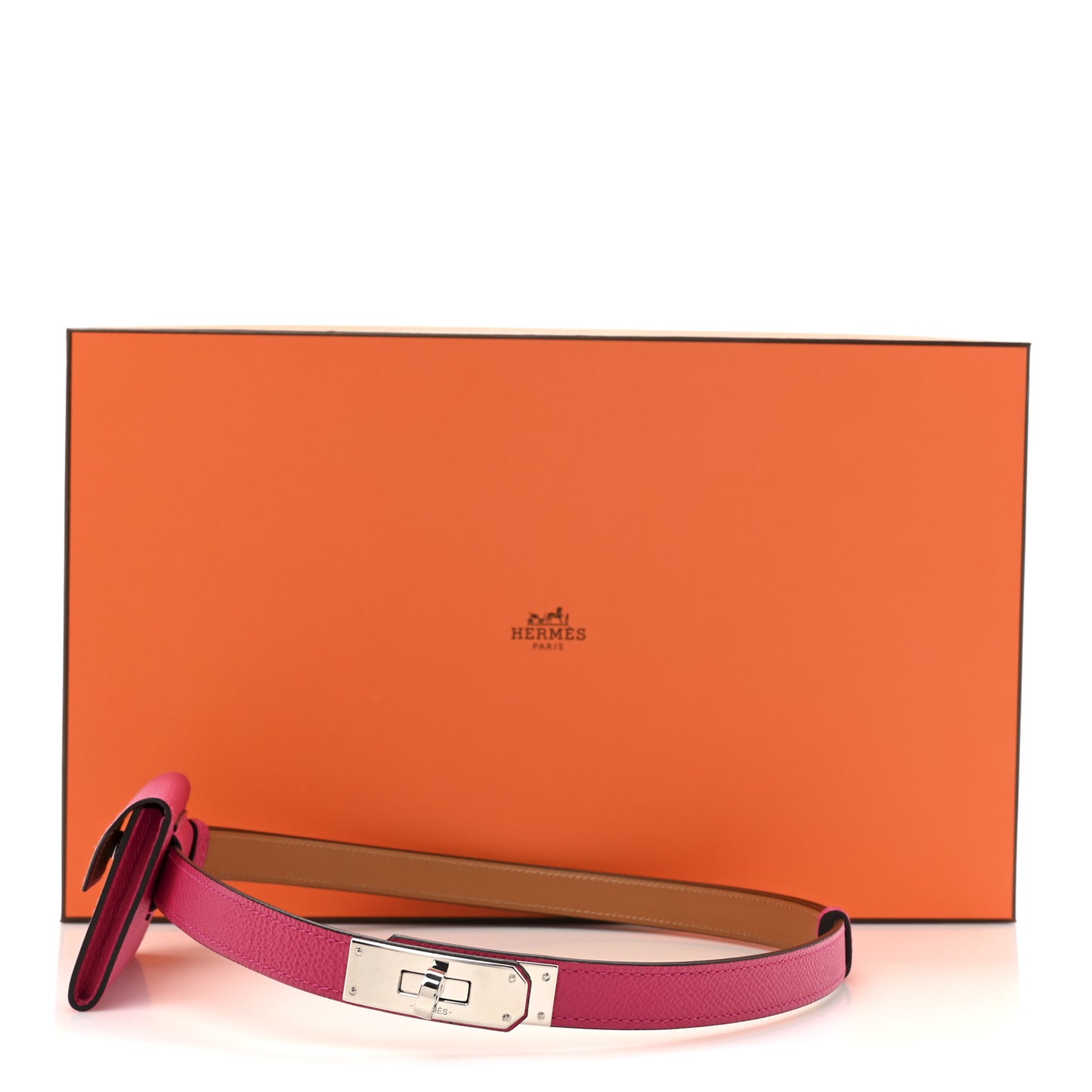 Epsom Kelly Pocket Belt Rose Mexico
