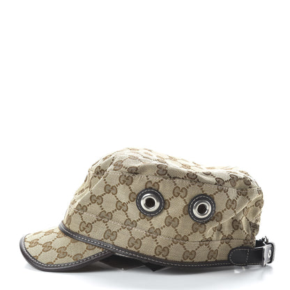 Gucci Monogram Military Hat XL Brown 6 of 7
