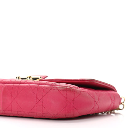 Christian Dior Lambskin Cannage Miss Dior Promenade Pouch Fuchsia 9 of 16