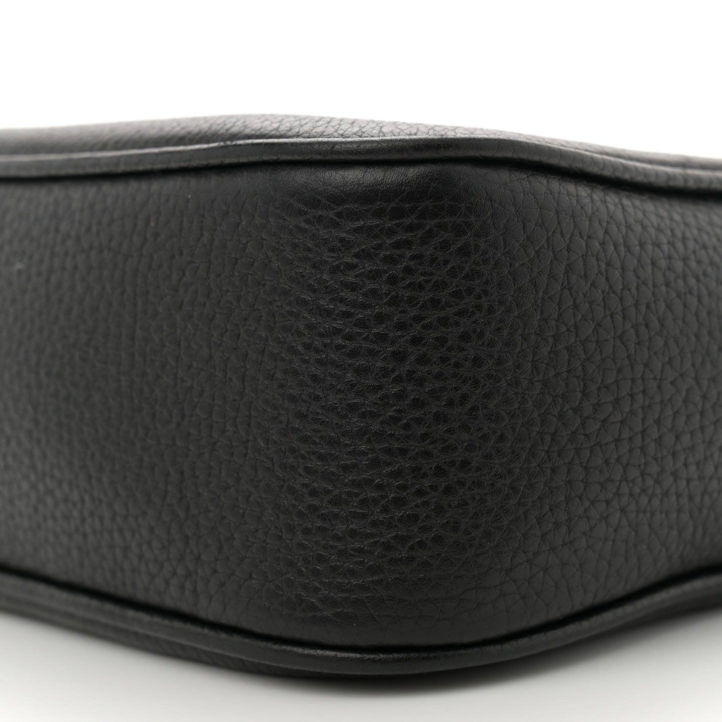 Pebbled Calfskin Small Soho Disco Bag Black