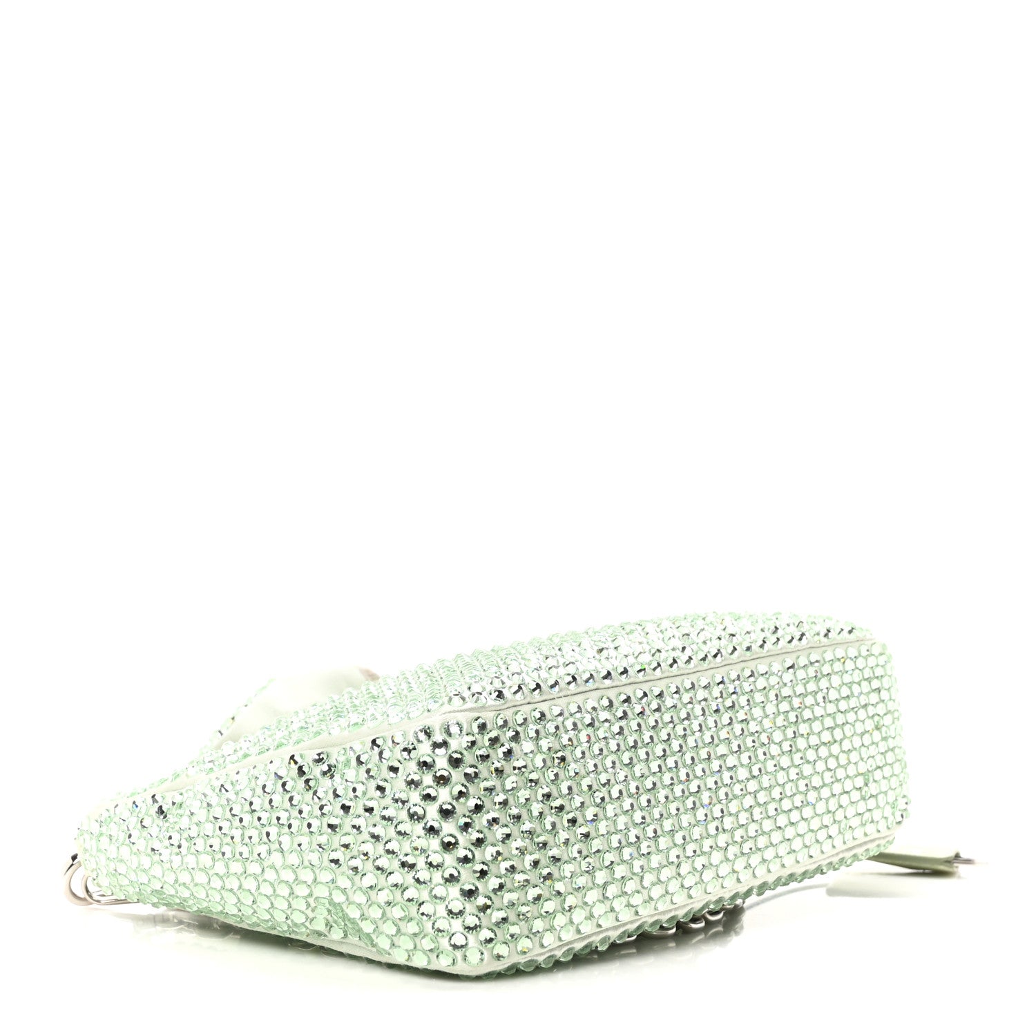 Prada Satin Crystal Re-Edition 2005 Shoulder Bag Acqua 4 of 10