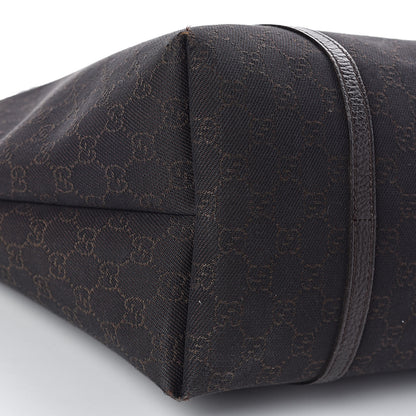 Gucci Denim Dollar Calfskin GG Monogram Large Joy Tote Brown 11 of 12