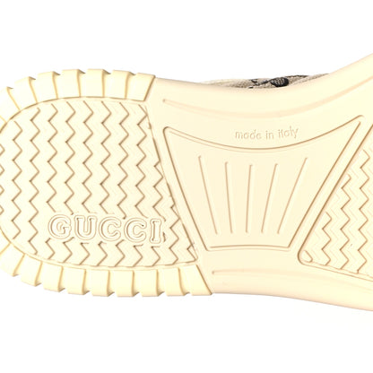 Gucci Calfskin Suede GG Monogram Re-Web Womens Sneakers 36.5 White Beige Blue 8 of 11