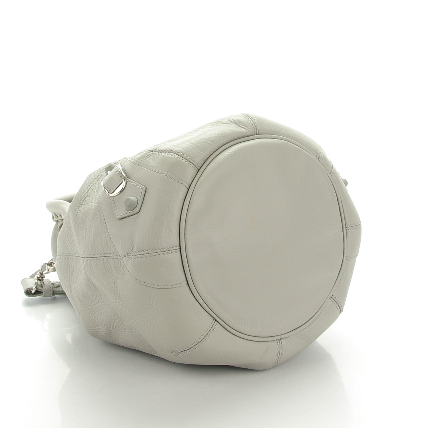 Balenciaga Matte Goatskin Rubber Covered Classic Hardware Mini Pompon Gris Glace 4 of 8