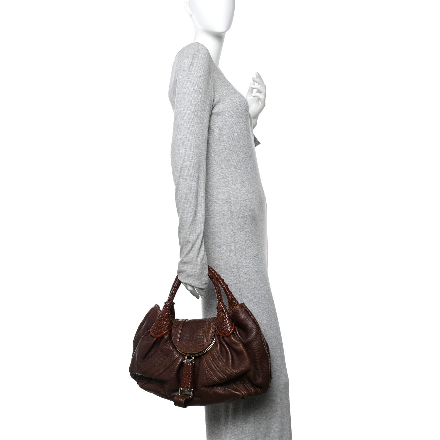 Fendi Nappa Nuvolata Spy Cognac 3 of 10