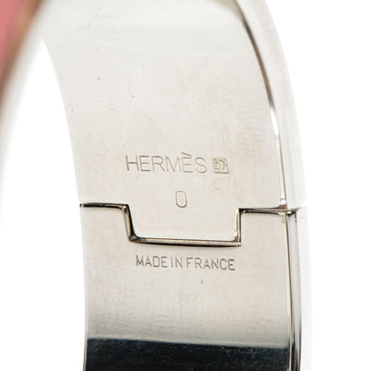 Hermes Enamel Wide Clic Clac H Bracelet PM Vieux Rose White 4 of 4