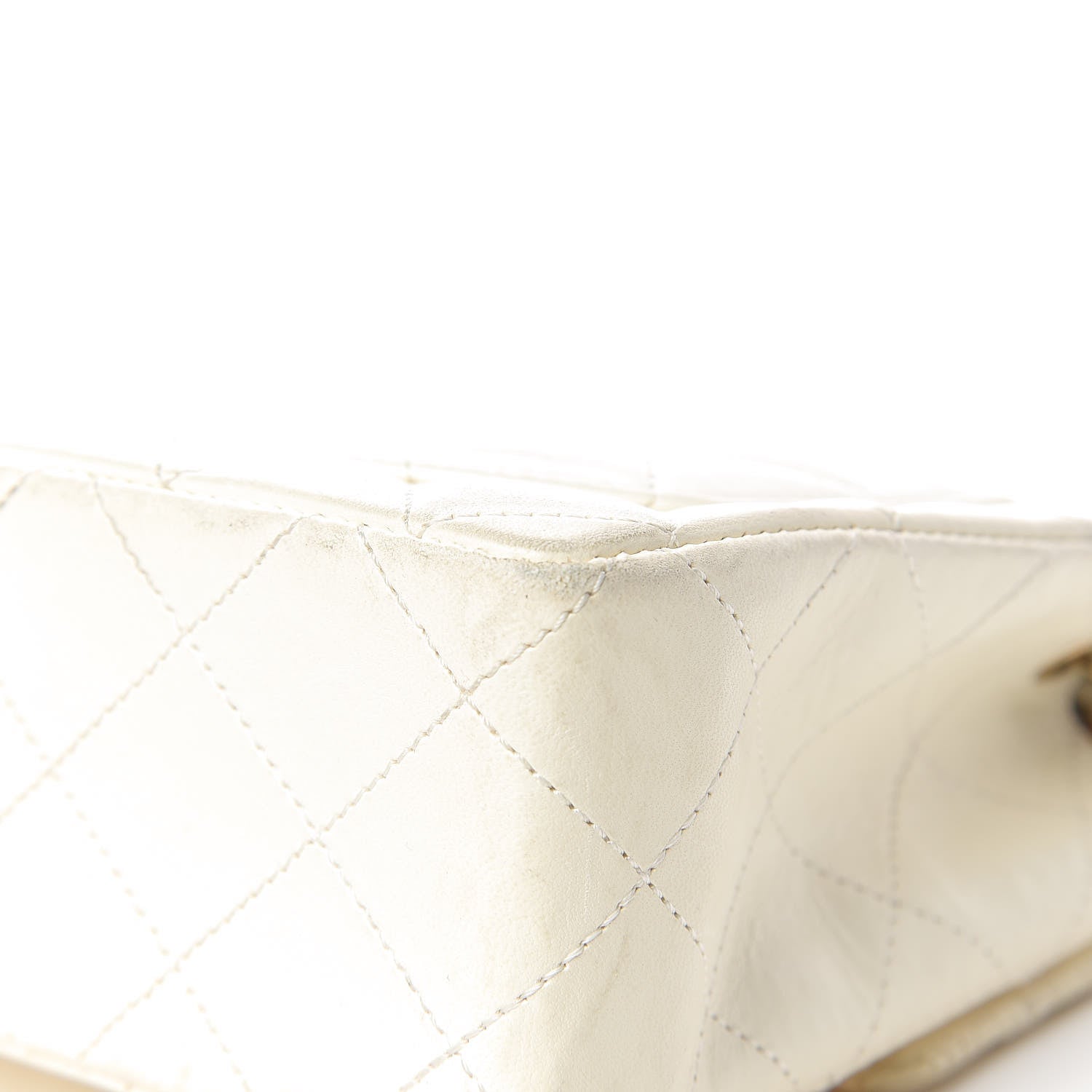 Chanel Lambskin Quilted Mini Square Flap White 17 of 31