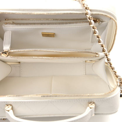 Chanel Caviar Quilted Vanity Case White 5 of 11