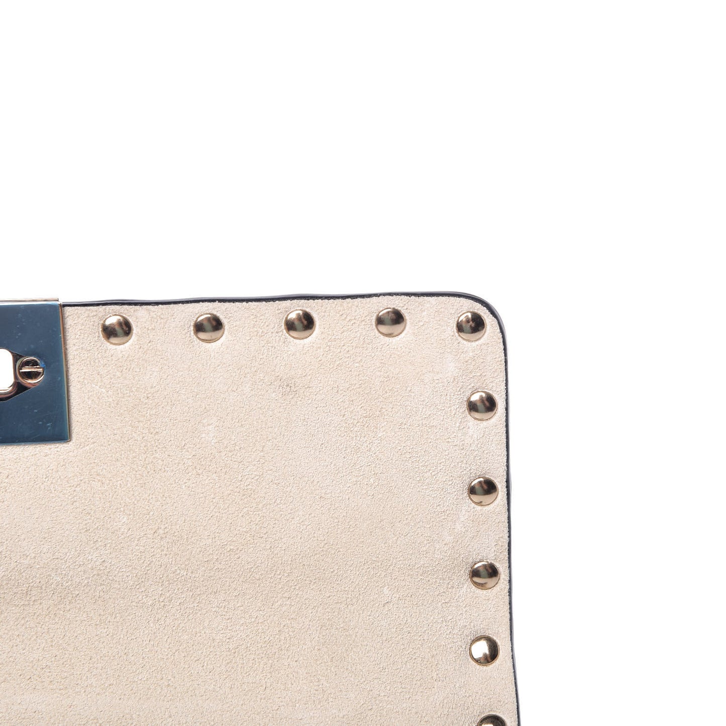 Grained Calfskin Beaded Small Rockstud Spike Shoulder Bag Multicolor