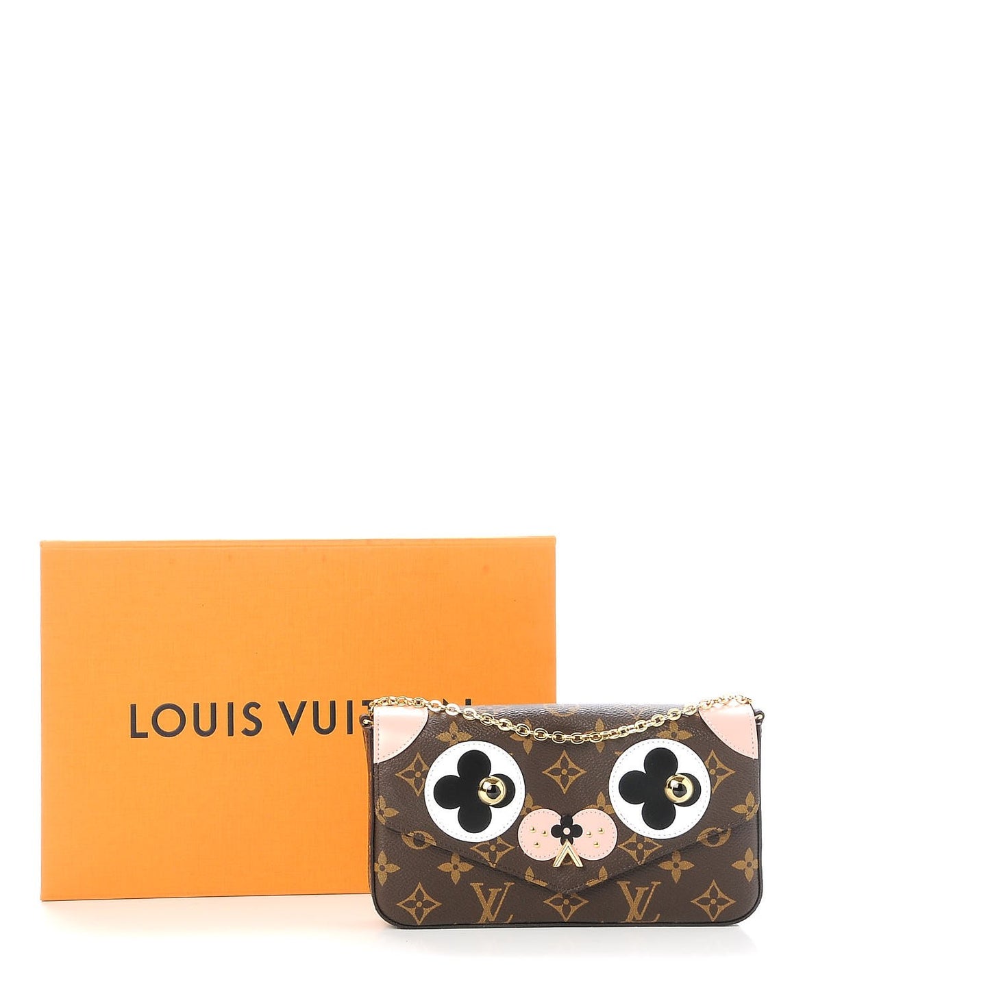 Monogram Valentine Dog Pochette Felicie Chain Wallet