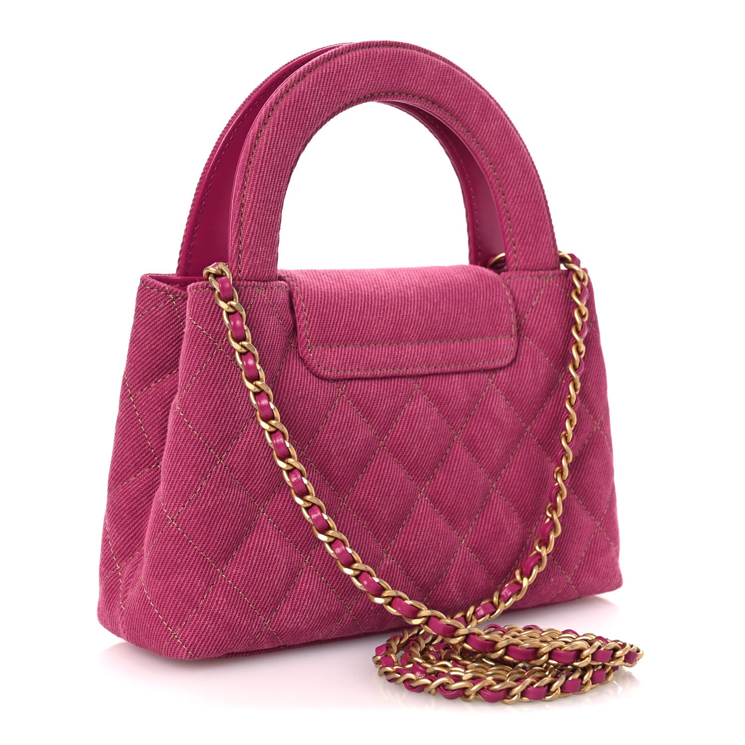 Chanel Denim Quilted Nano Kelly Shopper Fuchsia 1853088 – FASHIONPHILE