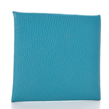 Hermes Chevre Mysore Bastia Coin Purse Bleu Azteque 3 of 8