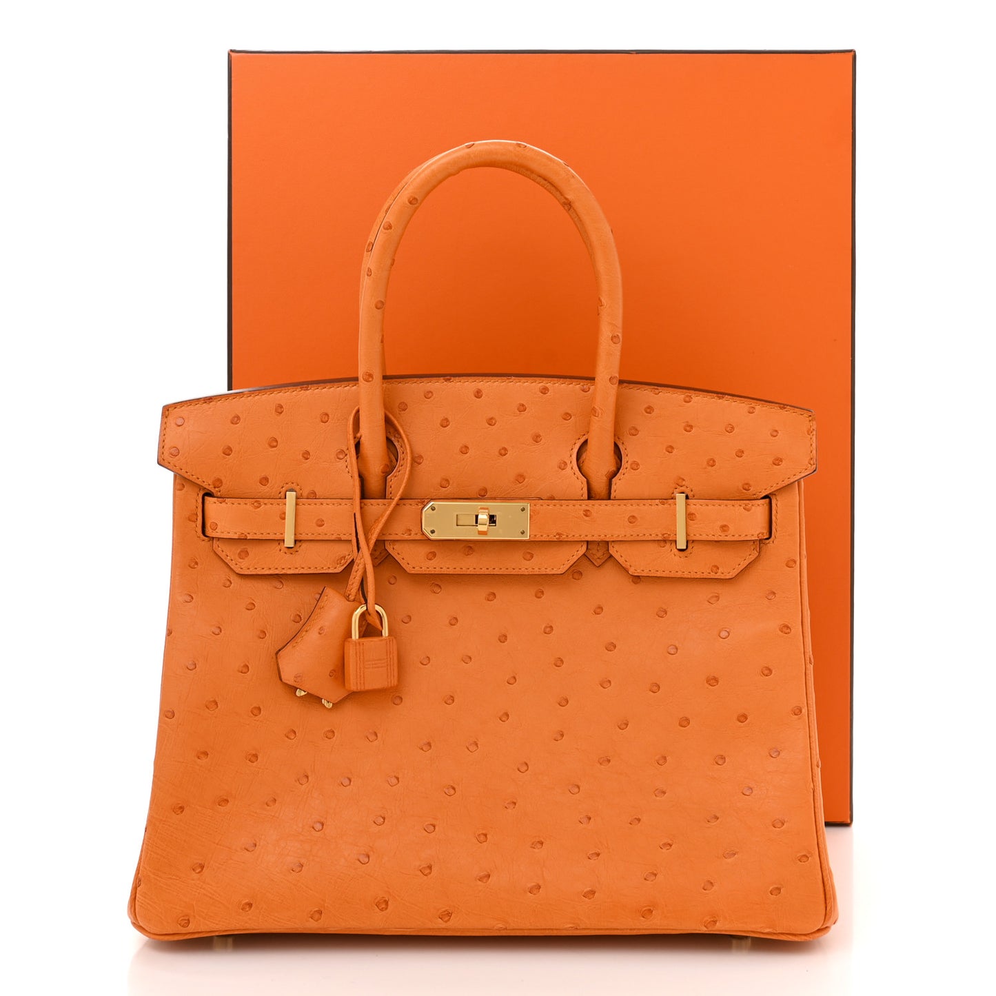 Ostrich Birkin 30 Abricot
