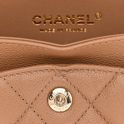 Chanel Caviar Quilted Small Double Flap Dark Beige 13 of 13