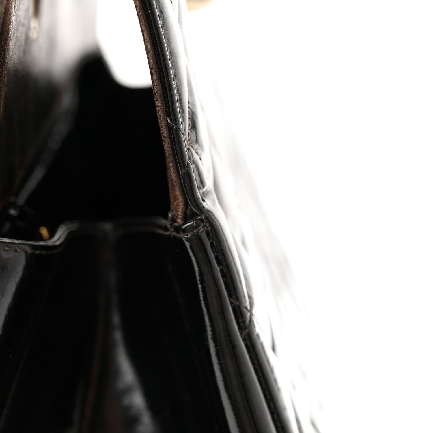 Chanel Patent Quilted Grand Shopping Tote GST Black 25 of 26