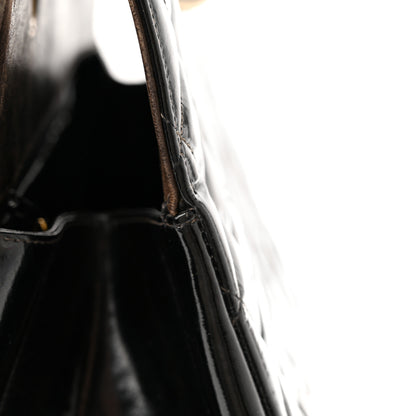 Chanel Patent Quilted Grand Shopping Tote GST Black 25 of 26