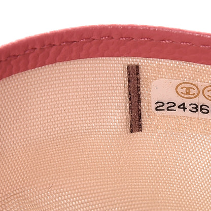 Chanel Caviar Chevron Quilted Card Holder Pink 7 of 8