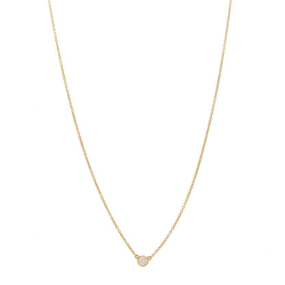 Tiffany 18K Yellow Gold Diamond .17ct Elsa Peretti Diamonds by the Yard Pendant Necklace 1 of 6