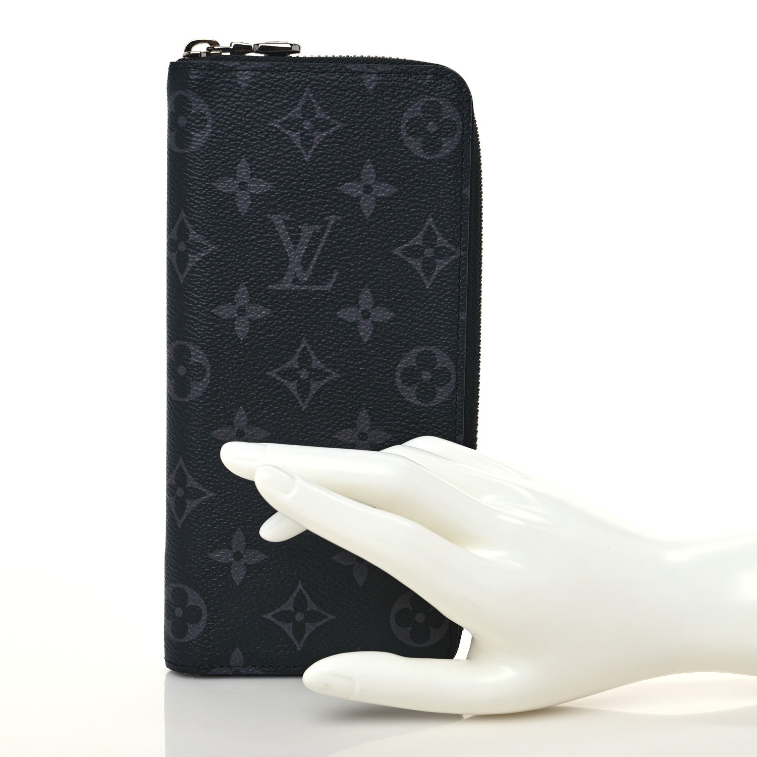 Louis Vuitton Monogram Eclipse Vertical Zippy Wallet 2 of 7
