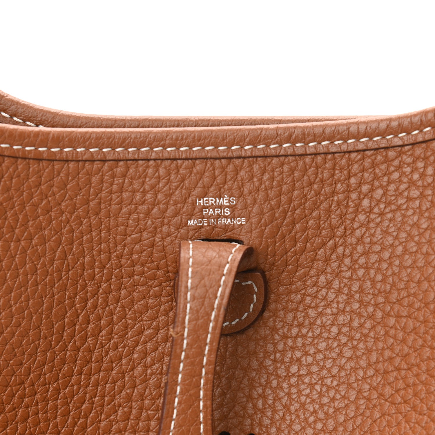 Hermes Taurillon Clemence Allegro Evelyne TPM Gold Cornaline White 6 of 12