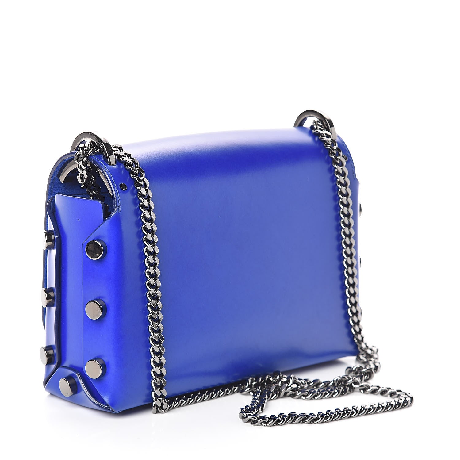 Jimmy Choo Smooth Calfskin Lockett Petite Shoulder Bag Royal Blue 3 of 9