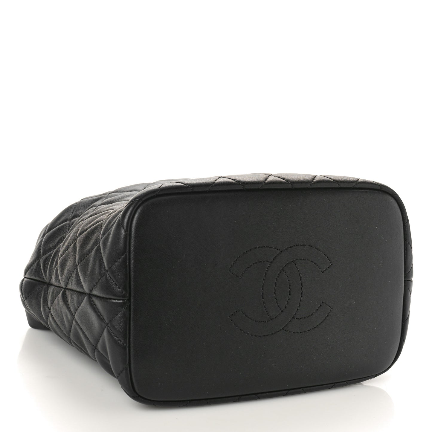 Lambskin Quilted Large Perfect Meeting Hobo Black