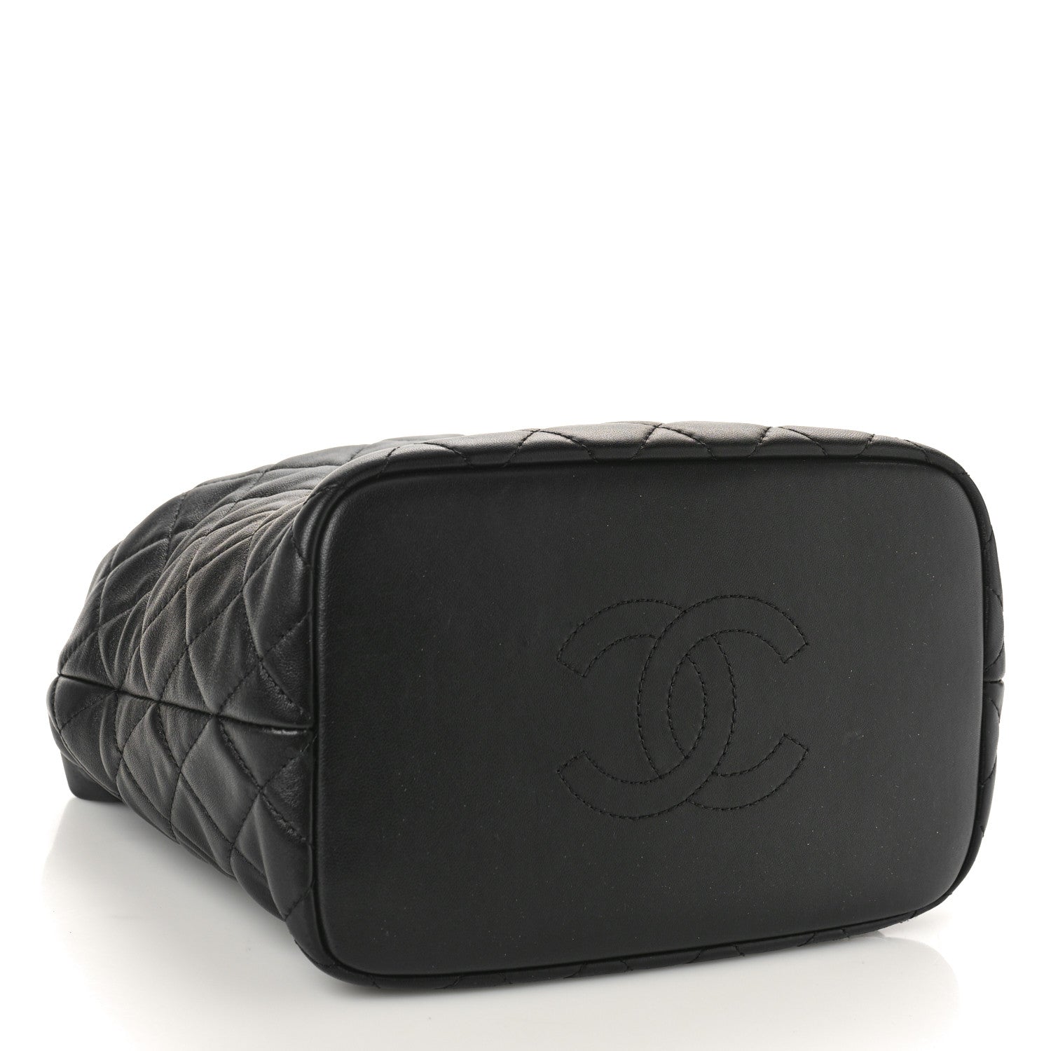 Chanel Lambskin Quilted Large Perfect Meeting Hobo Black 4 of 10