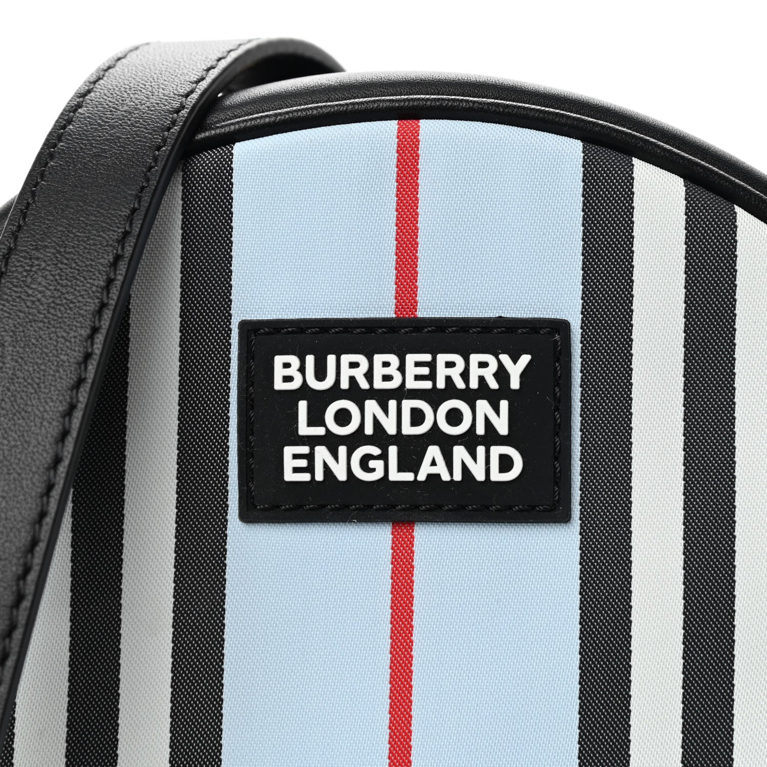Burberry E-Canvas Calfskin Icon Stripe Louise Bag Archive Pale Blue 12 of 12