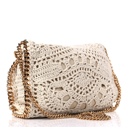 Stella McCartney Cotton Crochet Falabella Ajouree Tote Bag White 3 of 11