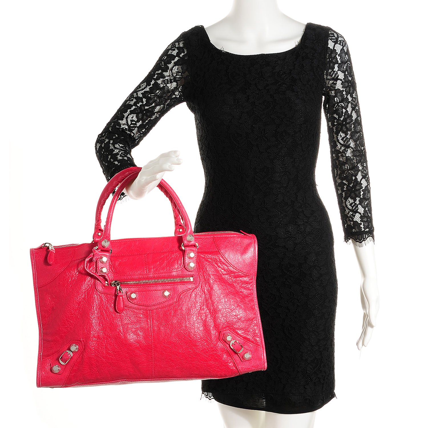 Balenciaga Agneau Giant 12 Silver Hardware Work Rose Thulian 2 of 11
