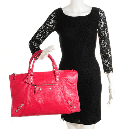Balenciaga Agneau Giant 12 Silver Hardware Work Rose Thulian 2 of 11