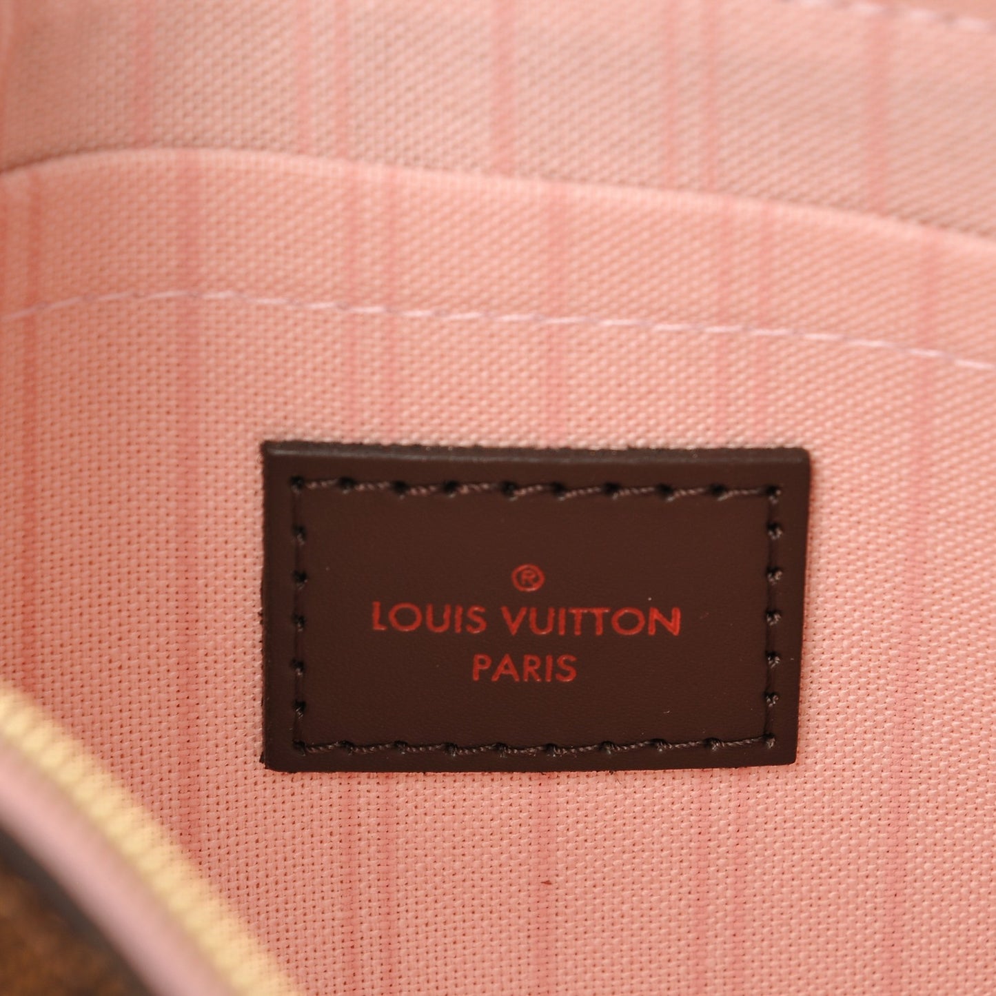 Damier Ebene Neverfull MM GM Pochette Rose Ballerine
