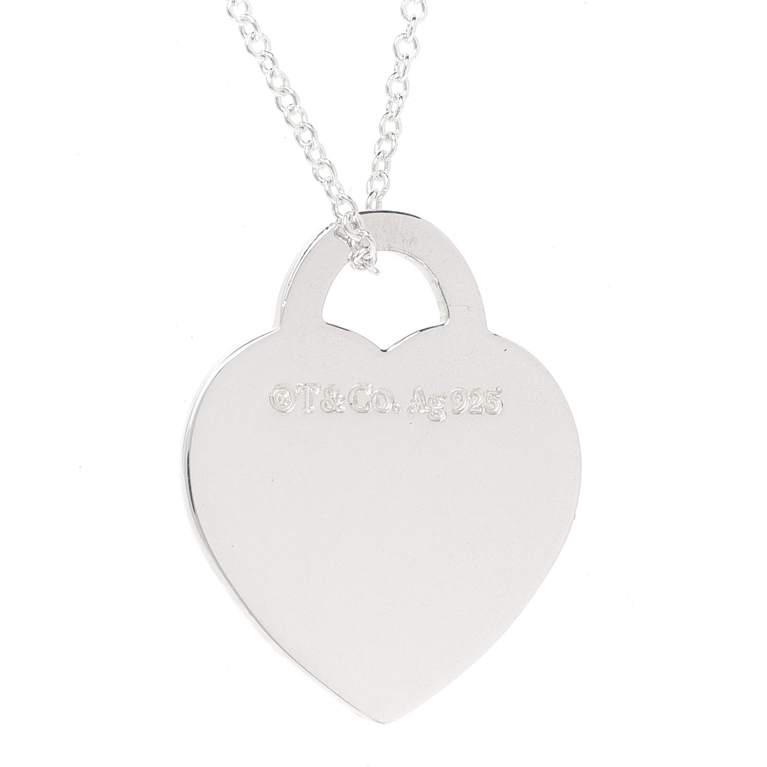 Tiffany Sterling Silver Small Return to Tiffany Heart Pendant Necklace 6 of 7