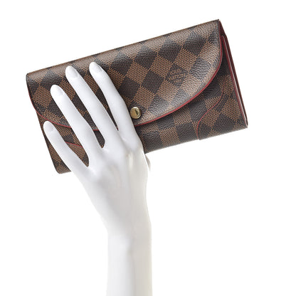 Louis Vuitton Damier Ebene Caissa Wallet Cherry 2 of 12