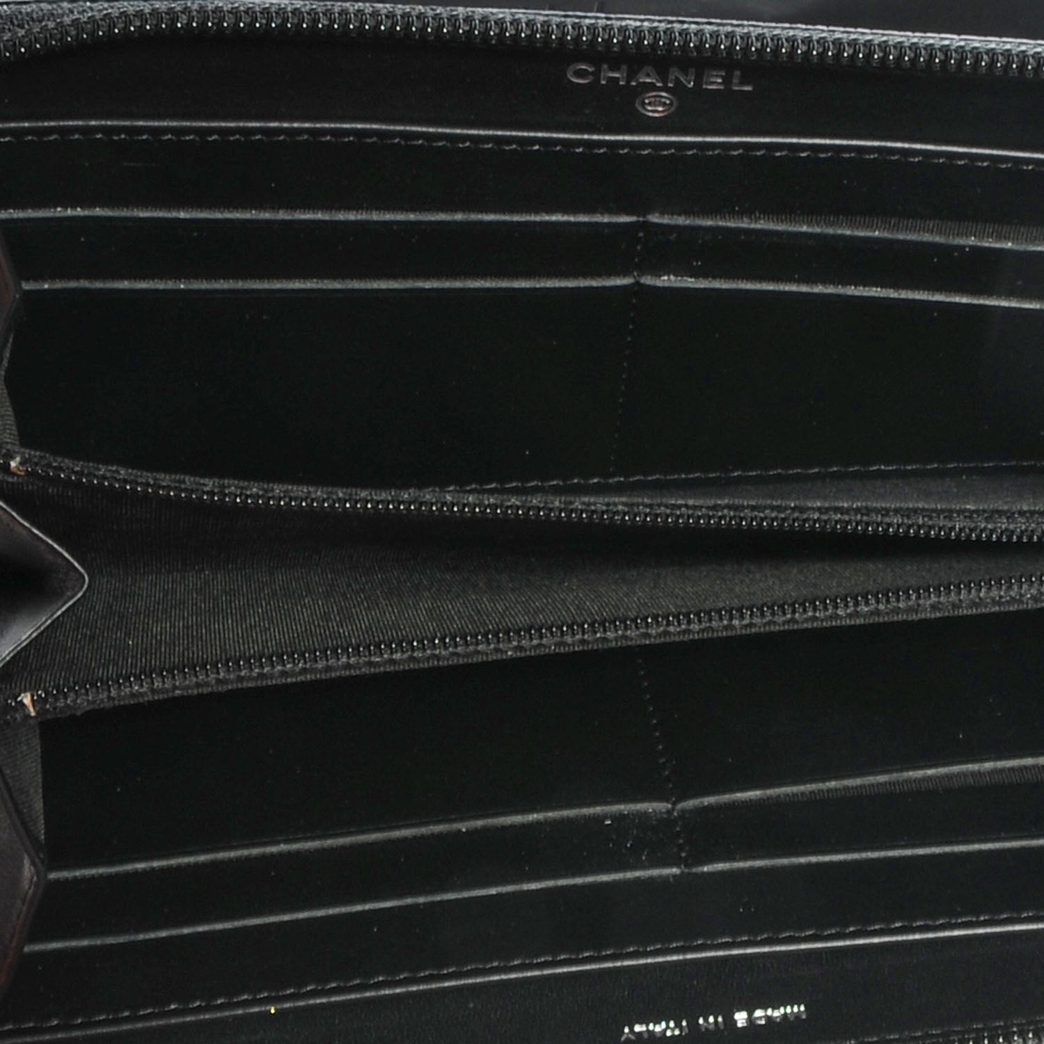Chanel Caviar CC Large Gusset Zip Around Wallet Black 6 of 9