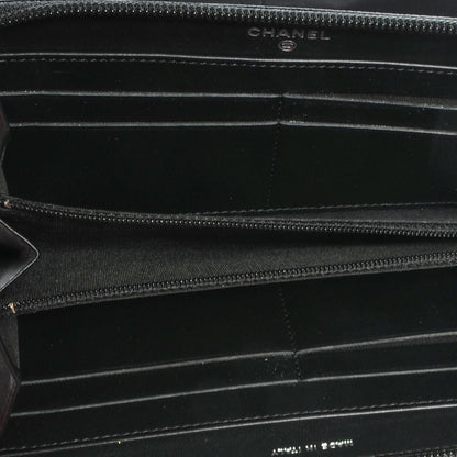 Chanel Caviar CC Large Gusset Zip Around Wallet Black 6 of 9