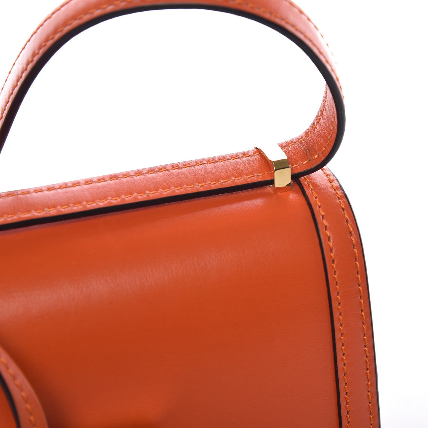 Calfskin Small Barcelona Shoulder Bag Orange