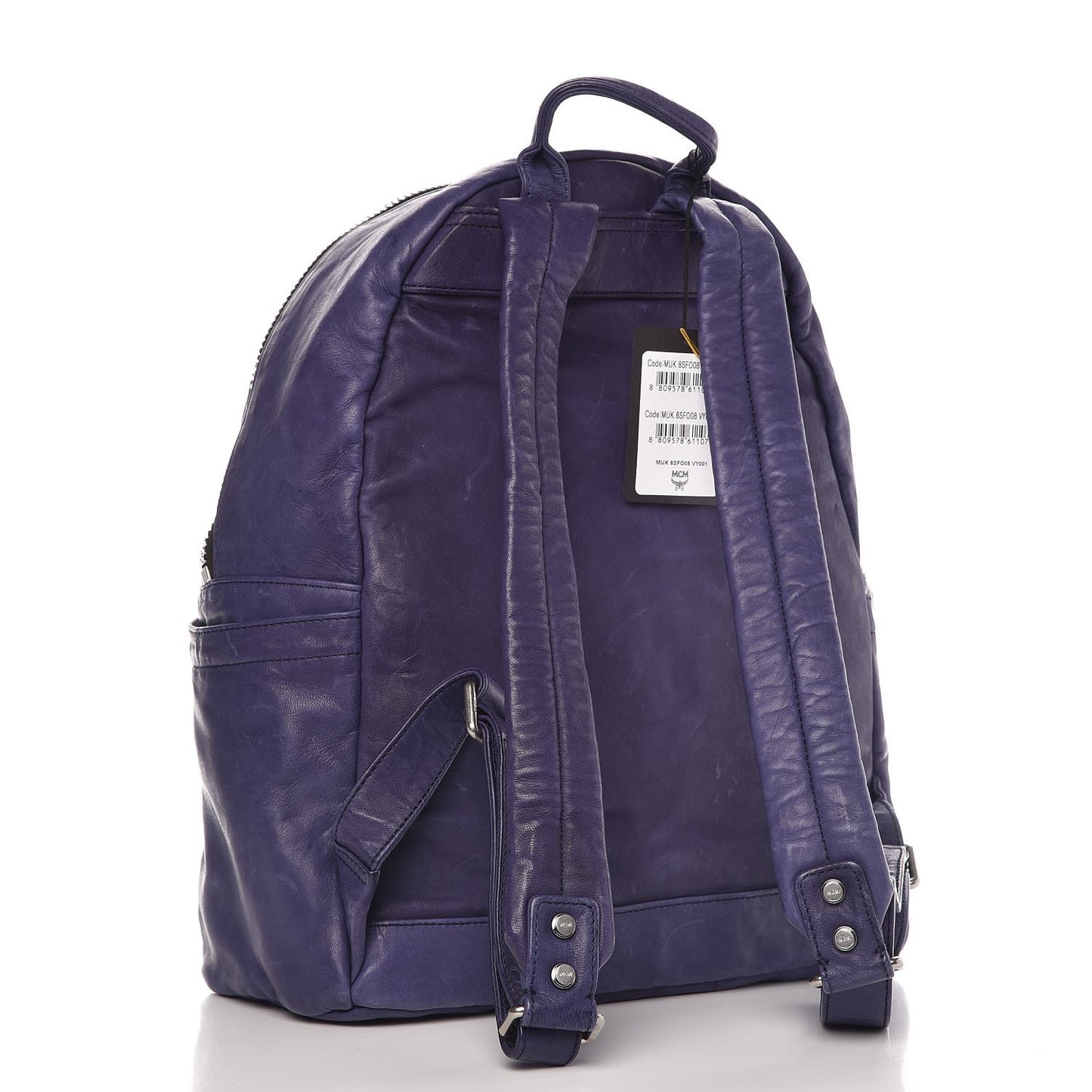 Lambskin Medium Tumbler Backpack Purple