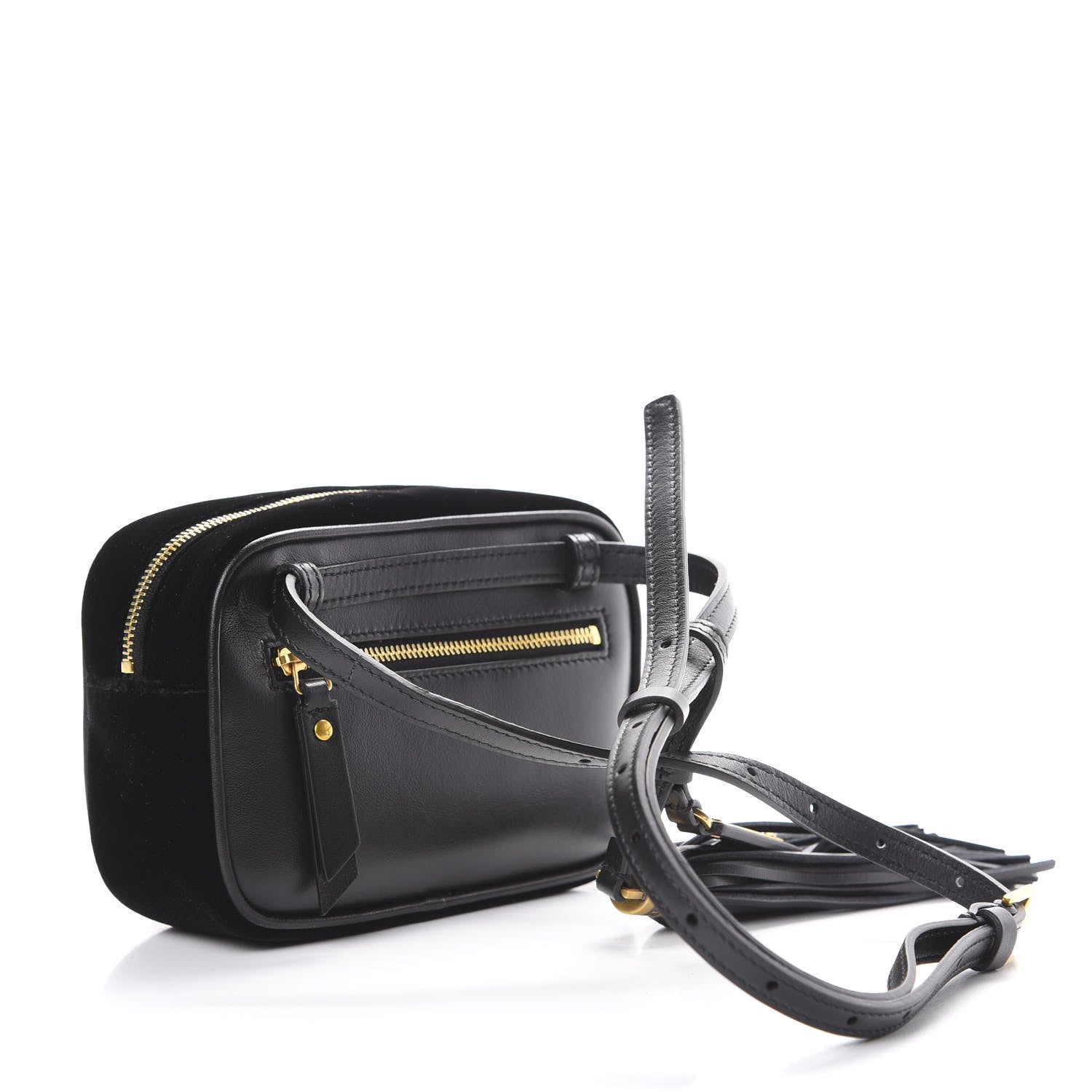 Saint Laurent Velour Matelasse Monogram Lou Belt Bag Black 4 of 16
