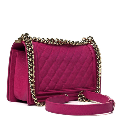 Chanel Caviar Quilted Medium Boy Flap Fuchsia 2 of 8