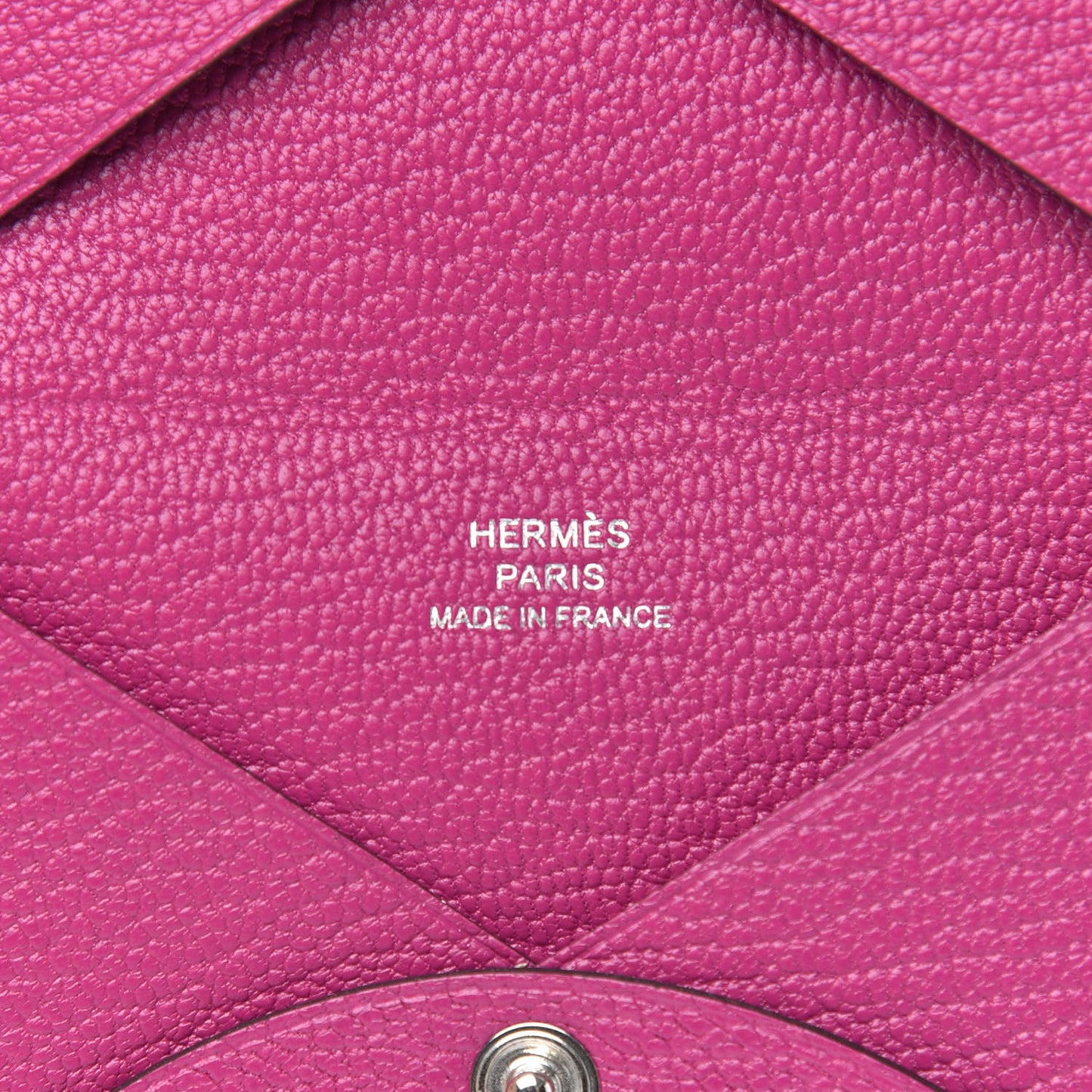 Chevre Mysore Calvi Card Case Rose Pourpre
