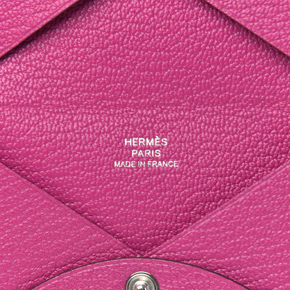 Hermes Chevre Mysore Calvi Card Case Rose Pourpre 6 of 8