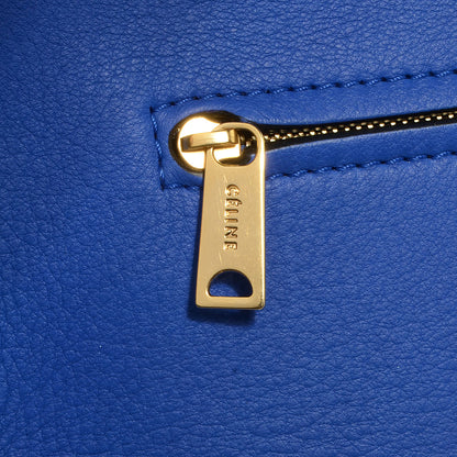 Celine Calfskin and Suede Large Trapeze Royal Blue 9 of 11