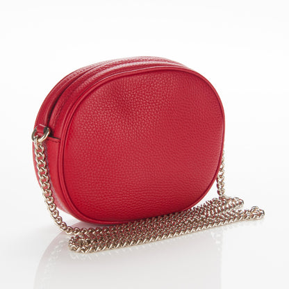 Gucci Pebbled Calfskin Mini Soho Chain Bag Tabasco Red 3 of 7