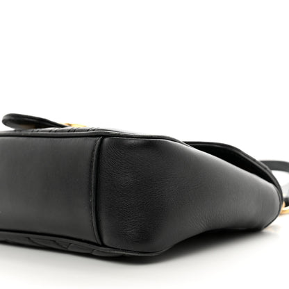 Gucci Calfskin Matelasse Small GG Marmont Shoulder Bag Black 10 of 13